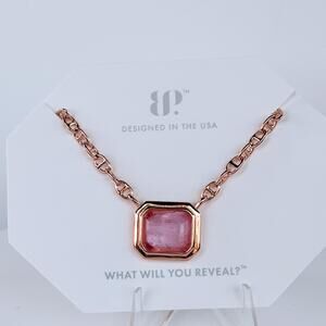 Bomb Party Necklace "Once Made of Mist" Purple Kunzite + Quartz on Rose Gold